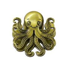 Semne de carte metalice vintage cu caracatiță, design 3D cu tentacule, clipsabile robuste, potrivite pentru lectură cu tematică oceanică și colecții artistice, puțină fericire pentru șoarecii de bibliotecă și iubitorii de caracatiță pentru a decora paginile cărții