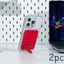 Soporte de teléfono móvil de silicona con ventosa doble cara, accesorio de teléfono móvil de manos libres, soporte para selfie y video, accesorio para teléfono y teléfono móvil Android, ventosa de silicona de fuerte adherencia adecuada para una variedad de escenarios utilizada para sostener el teléfono y evitar que se caiga, accesorios de selfie para teléfono móvil