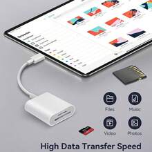 huaxunyuan USB-C Card Readers, USB C To SD Card OTG SD/TF Memory Adapter Compatible With Ipad Pro, And Other Tablets.
