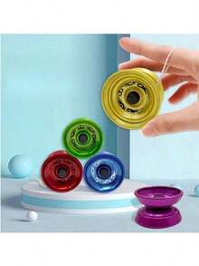 1pc/2pcs/3pcs/4pcs/5pcs/6pcs Alloy Yo-Yo Toys, Spinning Yo-Yo Balls, Cool Metal Yo-Yo Toys, Durable ABS Double Layer Yo-Yo, Sensitive Rebound, Random Delivery