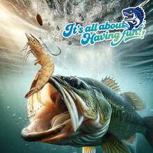 MAFIMOEA 20 piezas Juego de Anzuelos para Camarones, Anzuelos de Pesca de Acero al Carbono con Barbas para Agua Dulce y Salada, Cebo para Camarones, Adecuado para Lubina, Bagre, etc.