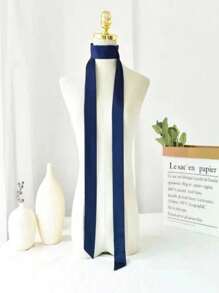 1 件纯色休闲简约奢华经典时尚百搭春夏新款头带/腰带，适合日常佩戴、旅行、拍照、派对、女士围巾 - 純色小絲巾 - 查看 10