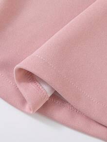 Set de 2 piezas de top con cuello alto a rayas y pantalones acampanados para niñas, estilo casual, ajuste holgado y elegante para otoño/invierno