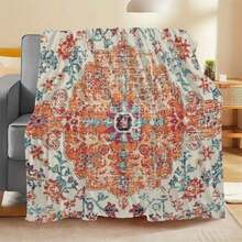 A Comfortable Bohemian Vintage Wildflower Blanket,Super Soft Flannel Printed  Blanket,As Birthday Gifts, Family, Wedding, Souvenir Blankets, Polyester Blankets Suitable For All Seasons, Washable, Machine Washable, Lightweight, Breathable, Comfortable, Warm, Unique, 280gsm For Him, Her Personalized Ideal Gifts For Her, Him, Family, Boyfriend, Girlfriend, Father, Family, Mother, Lover, Daughter, Son, Grandfather, Grandmother, Teacher,Doctor, Nurse,Friend, Classmate, Pet.Perfect Nap, Camping, Travel, Home, Daily Life, Office Decoration, Birthday, Anniversary, Valentine's Day, Thanksgiving, Graduation Season,Christmas, Halloween, Mother's Day, Father's Day, Wedding, New Year Gifts ,Sofa,Bed,Car,Bedroom,Living Room,Office,  Outdoor Camping, Beach,Wall Decoration - 多色10 - 查看 5