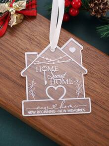 New Home Christmas Ornament,Sweet Home Acrylic Ornament, New Home, New Beginning, New Memories, Christmas Home Hanging Ornament, Moving House Gift For Family, House Warming Gifts, Christmas Holiday Party Decoration, Christmas Tree Ornament Home Decor Christmas Decorations Room Decor