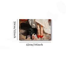 1pc Framed Canvas Wall Art, Elegant Woman In Red Heels With Black Pug Feminine Fashion Art Print Canvas Poster Painting Wall Decor, Ideal Gift For Bedroom Living Room Hallway Dorm, Ready To Hang - Nhiều màu - Xem 7