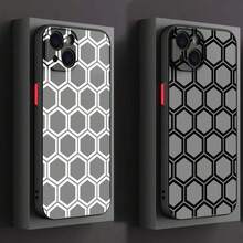 Black Carbon Fiber Design Protective Case For Apple 16, 15, 14, 13, 12, 11, 8,, XR, XS, Pro,, And Plus, With Latex Transparent Matte Surface And Soft TPU Material. - 混合顏色 1 - 查看 3