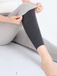 New Autumn/Winter Knee Protector Leg Warmers, Thickened Thermal Insulation, Anti-Slip Over-The-Knee Design, Unisex, Essential For Keeping Joints Warm, Suitable For Gym & Sports, Solid Color - Multicolor - View 8