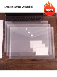 12个透明彩色文件夹，学生试卷收纳袋，带名片的防水文件袋，A4按扣文件袋，适用于学校用品，返校