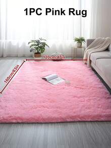 1pc Rug, Area Rug, Living Room Rug, Bedroom Rug, Room Decor, Solid Color Soft Modern Indoor Large Shaggy Rug For Bedroom Living Room Dorm Room, Fall Decor, New Year Winter Warm Decor, Halloween Gifts, Bedroom Decor, Christmas Decoration, Home Decorative Non-Slip Plush Fluffy Area Rugs Girl Pink Comfy Floor Carpet - 彩色 - 查看 31