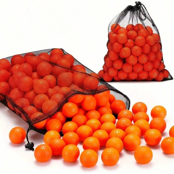 20 pezzi Palline da golf per pratica - Tiro a lunga distanza, Palline da allenamento durevoli con borsa da trasporto - Palline da golf arancioni/rosse/gialle brillanti, Adatte per campo di pratica, campo da golf, regali - Ideali per principianti e professionisti - Materiale durevole, superficie testurizzata, lunga durata e resistenza all'usura, adatte per pratica frequente