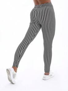 秋冬新款休闲女式高弹紧身裤，黑色线条图案，白色条纹印花，柔软舒适的羊毛裤，适合居家、运动、塑形、拉伸、提臀、不对称图案、户外、旅行、散步、购物、健身房、跑步、运动、工作、街头、音乐节、派对、礼物、长裤 - 彩色 - 查看 35