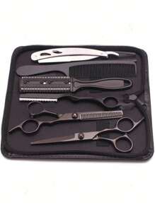 1/7/8/9 件专业理发器套装 - 男女适用右手打薄剪，适合沙龙和家庭使用，无香型，适合所有发质，轻松打造纹理秀发