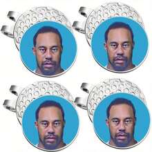 4 Piezas de Marcadores de Golf Duraderos con Clips Magnéticos para Gorras de Golf, Hierro Duradero, Colores Surtidos, Accesorios de Golf Esenciales, Perfectos para el Día del Padre, Pascua, Acción de Gracias, Navidad, Regalos de Halloween