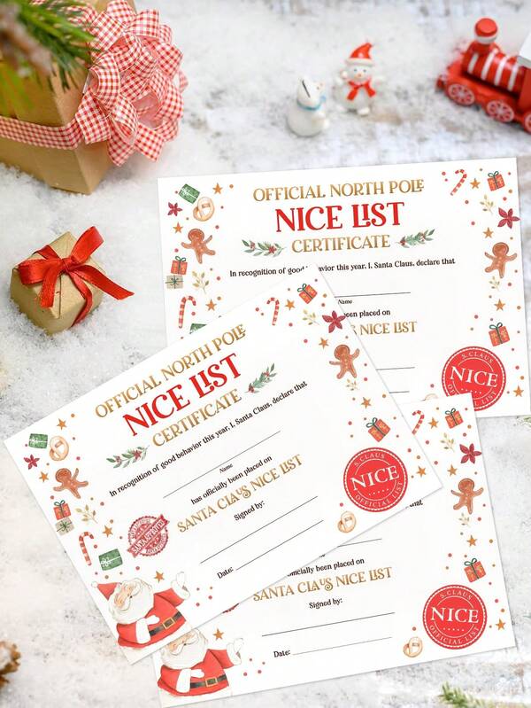 6/12 Stücke Weihnachtsgeschenk Dekoration Gute Person Karte, Weihnachtsmann Geschenke Gute Person Karte Dekoration, geeignet für Weihnachtsparty Geschenkdekoration Karten