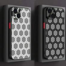 Black Carbon Fiber Design Protective Case For Apple 16, 15, 14, 13, 12, 11, 8,, XR, XS, Pro,, And Plus, With Latex Transparent Matte Surface And Soft TPU Material. - 混合顏色 1 - 查看 1