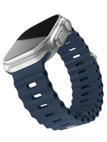 1 件男女通用海洋户外运动硅胶防水腕带,兼容 表带 42/44/45/46/49 毫米,兼容 Series Ultra/SE/10/9/8/7/6/5/4/3/2/1,智能手表表带配件(圣诞礼物准备) - 42mm(Series 123)/44/45/46/49mm - 查看 20