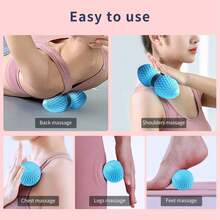 Bóng massage PROIRON, Bóng cơ, Dụng cụ massage, Bóng tự massage bằng silicon để rèn luyện cơ, Dụng cụ tập tay, Dụng cụ tăng cường sức mạnh cầm nắm để cải thiện sức mạnh cầm nắm - Màu xanh lam - Xem 3