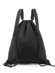 New Waterproof Nylon Drawstring Backpack, Lightweight Outdoor Casual Sports Bag With Adjustable Shoulder Straps, Suitable For Men, Versatile For Travel, Shopping, Fitness, All Seasons