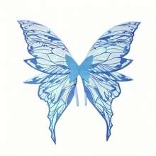 1pc Summer New Elf Butterfly Wing Backpack Accessory, Festival Party Performance Prop, Exquisite Decoration, Metallic Shiny Angel Wings, Basic Style, Suitable For Christmas, Halloween, Masquerade, Adult Size In Stock