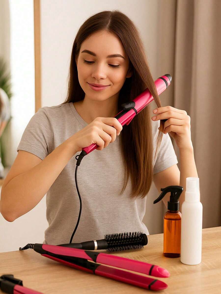 Curling Tongs & Curling Wands - Pink - View 1