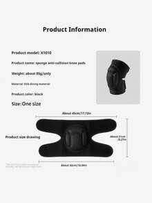 1 Piece Of Men's And Women's Sports Turtle Shell Knee Protection Cover, With Silicone Anti Slip Strip Inside, Fixed While Reducing Knee Impact, Suitable For Dance, Kneeling, Basketball, Volleyball, Motorcycle Riding, And Fall Prevention, Support To Knee Prayer Mat
