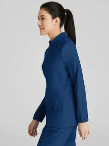 cimmuovere Simple And Fashionable Daily Casual Uniform Set, Including Nurse Dress, Top, Pants, Lab Coat And Jacket - Navy Blue - View 6