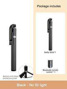 66.9" Extendable Wireless Remote Control Selfie Stick With LED Fill Light, Foldable Phone Tripod, Compatible With IOS And Android Smartphones, Suitable For Live Streaming, Makeup, Parties, Summer Vacation, Travel, Outdoor Activities - Multicolor - View 17