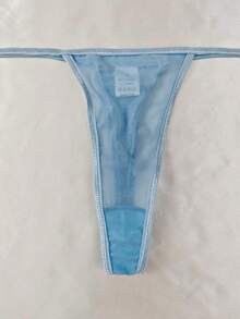 EZNV 性感透视蕾丝内衣套装，带蝴蝶结装饰、可调节肩带和吊袜带。四件套异国情调内衣套装。 - 淺藍色 - 查看 11