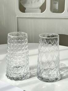 Home Glass Coffee, Popular Diamond Fruit Tea Cup, Glass Water Cup, Iced Americano Cup, Juice Cup, Cold Drink Cup, Summer Beverage Cup, Suitable For Women, A Cup Of Tea With Milk. Exquisitely Designed Glass Cups, Eye-Catching Iced Coffee Glass Cups, Unique And Modern Glassware, Small Cups, Cold Drink Cups