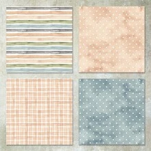 36 Sheets 6inch (Colorful Striped Plaid Polka Dot) Scrapbooking Paper, Suitable For Bullet Journals, Collages, Greeting Cards, Backgrounds, And Crafts - Multicolor - View 2