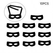 20pcs Zorro Eye Mask, Felt Half Face Mask For Halloween, Christmas, Costume Party, Masquerade Ball, Performance, Stage, Movie Props