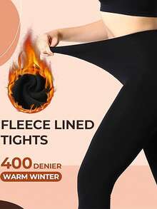 1/2 Cặp quần tất dày lót nhiệt 1200D dành cho nữ, Thu/Đông - màu đen - Xem 3