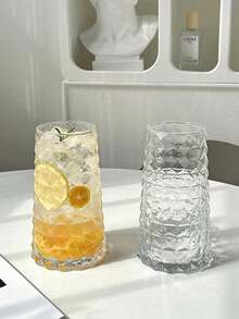 Home Glass Coffee, Popular Diamond Fruit Tea Cup, Glass Water Cup, Iced Americano Cup, Juice Cup, Cold Drink Cup, Summer Beverage Cup, Suitable For Women, A Cup Of Tea With Milk. Exquisitely Designed Glass Cups, Eye-Catching Iced Coffee Glass Cups, Unique And Modern Glassware, Small Cups, Cold Drink Cups