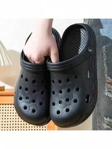 Sandali alla moda e traspiranti, nuove scarpe da esterno per uomo con fori, suola morbida e chiusura, sandali unisex da giardino e da spiaggia