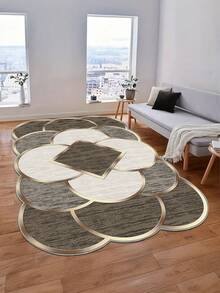 Tapete marrom, moderno, minimalista, lavável, de veludo, 900g/m², para sala de estar, quarto, cozinha, área externa, escritório, entrada - Castanho - Ver 11