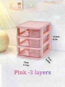 兔头桌面收纳盒 - 多层透明塑料材质，大容量，配有兔耳提手和小抽屉，可收纳书籍、笔等物品。这款桌面收纳盒采用小抽屉设计，是一款塑料材质的储物盒，也是一款可堆叠的白色化妆品收纳盒。此外，它还适用于桌面、浴室台面、梳妆台、学校、家庭和办公室等场所。 - 彩色 - 查看 16