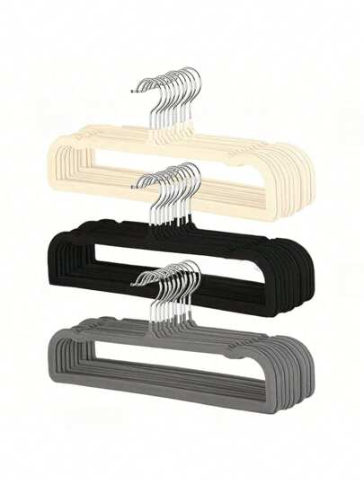 40/20/10/5/1 Pezzi Grucce in Velluto per Pantaloni - Grucce per Vestiti in Feltro Antiscivolo, Adatte per Pantaloni Casual, Jeans, Asciugamani e Reggiseni, Gancio Rotante a 360°, Design Slim Salva Spazio, Adatte Anche per Canotte, Shorts e Vestiti