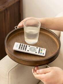 Multipurpose Bamboo Sofa Tray, Remote Control & Snack Holder, Beverage Placement & Storage Plate, Bamboo Household Storage Tray