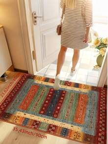 1 قطعة سجادة/بساط أرضي مخملي ذو نمط بوهيمي ملون ومرصع بالكريستال، مناسب لغرفة المعيشة والنوم وطاولة القهوة وديكور المنزل، قابل للغسيل، متوفر بأحجام وتصاميم متعددة للمدخل وغرفة المعيشة والمطبخ وغرفة النوم وغرفة الأطفال، إصدار محدود للأعياد