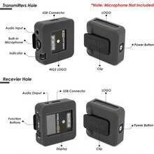 Silicone Case Compatible With RODE Wireless Go 2 Accessories RODE Wireless Go II MIC Silicone Protect Case Cover (3PCS Black) - Black - View 4