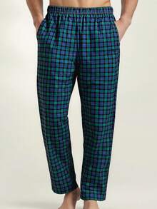 Bộ 3 quần pijama ống đứng in họa tiết kẻ caro cho nam, quần thể thao dáng rộng thoáng khí có túi, cạp chun, bộ nhiều màu thoải mái, quần áo thu đông - Nhiều màu - Xem 5