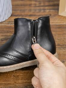 Klassische bequeme flache Stiefel für Kinder, vielseitiger britischer Stil, Herbst/Winter