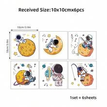 1 pezzo Adesivi murali astronauta per camera dei bambini, adesivi decorativi per pianeti e spazio per ragazzi, decalcomanie a tema galassia per cameretta neonati, decorazioni rimovibili per la stanza per il ritorno a scuola - Multicolore - Visualizzare 14