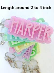 Custom Backpack Keychain Name Tag, Personalized Acrylic Name Keychain, Customized Acrylic Name Tag, Fashionable, Colorful, Cute, Simple, Kawaii, Unique Personalized Customized Gifts, Suitable As Christmas Gifts, Valentine's Day Gifts, DIY Customized Birthday Gifts, Anniversary Gifts, Couple Gifts, Mother's Day Gifts, Wedding Gifts, Bridesmaid Gifts, Party Gifts, New Year Gifts, Best Friend Gifts