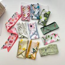 11件套女士印花雪纺围巾头带套装，优雅百搭的日常、约会、假日、节日礼物，秋季发带运动发饰女士头巾休闲吸汗带秋季发带冬季度假装扮女士夏季装扮 - 彩色 - 查看 2
