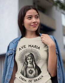 Our Lady Shirt 100% Cotton New Full - 奶油色 - 查看 1
