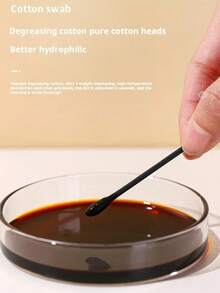 300/200/100 Double-Ended New Black Cleaning Swabs In A Box,New Clean Box,Double-Ended Disposable Cleaning Swabs For Blackheads,Double-Ended Design Making It Easier To Clean The Ears. Hygienic Cleaning Swabs For Household Makeup Removal.