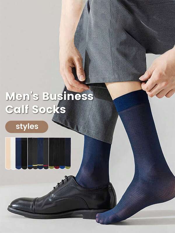 Herren Business Lässig Socken, die zu Hosen passen, knöchellang, dünne feuchtigkeitsableitende atmungsaktive weiche Herren Crew Socken, geeignet für Büro Zuhause, täglichen Arbeitsweg und lässige Freizeitkleidung für Herren, Herbst