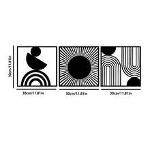 1pc/3pcs Modern Abstract Geometric Metal Wall Art - Contemporary Iron Hanging Ornaments For Living Room, Bedroom, Lounge - No Electricity Required, Featherless Home Decor Set